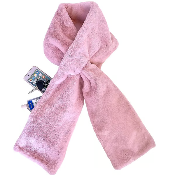 🔥 Winter Bestseller – BOGO Faux Fur Pocket Scarf