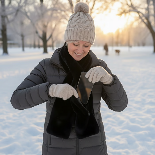 🔥 Winter Bestseller – BOGO Faux Fur Pocket Scarf
