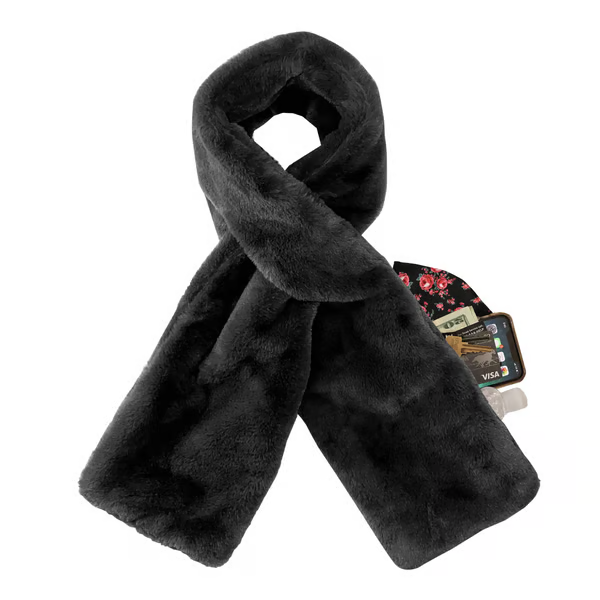 🔥 Winter Bestseller – BOGO Faux Fur Pocket Scarf